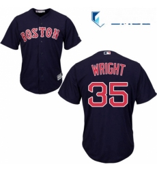 Mens Majestic Boston Red Sox 35 Steven Wright Replica Navy Blue Alternate Road Cool Base MLB Jersey