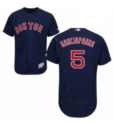 Mens Majestic Boston Red Sox 5 Nomar Garciaparra Navy Blue Alternate Flex Base Authentic Collection 2018 World Series Jersey