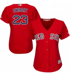 Womens Majestic Boston Red Sox 23 Blake Swihart Replica Red Alternate Home MLB Jersey