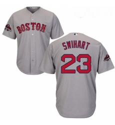 Youth Majestic Boston Red Sox 23 Blake Swihart Authentic Grey Road Cool Base 2018 World Series Champions MLB Jersey