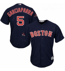 Youth Majestic Boston Red Sox 5 Nomar Garciaparra Authentic Navy Blue Alternate Road Cool Base 2018 World Series Champions MLB Jersey