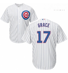 Mens Majestic Chicago Cubs 17 Mark Grace Replica White Home Cool Base MLB Jersey