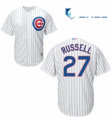 Youth Majestic Chicago Cubs 27 Addison Russell Authentic White Home Cool Base MLB Jersey