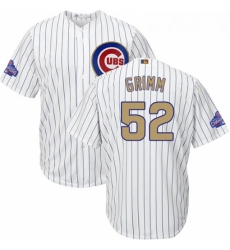 Youth Majestic Chicago Cubs 52 Justin Grimm Authentic White 2017 Gold Program Cool Base MLB Jersey