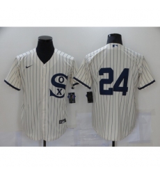 Men Chicago White Sox 24 Yasmani Grandal Cream 2021 Field of Dreams Jersey