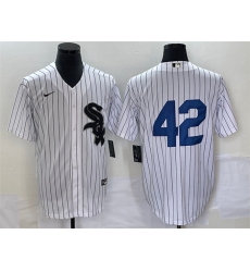 Men Chicago White Sox 42 Jackie Robinson White Cool Base Stitched Jersey