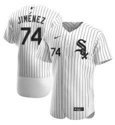 Men Chicago White Sox 74 Eloy Jimenez Men Nike White Home 2020 Flex Base Player MLB Jersey