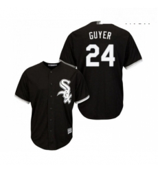 Mens Chicago White Sox 24 Brandon Guyer Replica Black Alternate Home Cool Base Baseball Jersey 