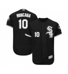 Mens Majestic Chicago White Sox 10 Yoan Moncada Black Alternate Flex Base Authentic Collection MLB Jersey