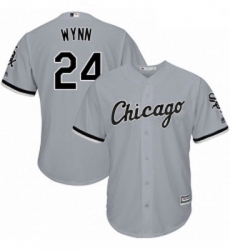 Mens Majestic Chicago White Sox 24 Early Wynn Grey Road Flex Base Authentic Collection MLB Jersey