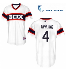 Mens Majestic Chicago White Sox 4 Luke Appling Replica White 2013 Alternate Home Cool Base MLB Jersey