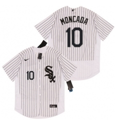 White Sox 10 Yoan Moncada White 2020 Nike Flexbase Jersey