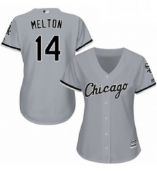 Womens Majestic Chicago White Sox 14 Bill Melton Replica Grey Road Cool Base MLB Jersey