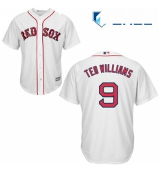 Youth Majestic Boston Red Sox 9 Ted Williams Replica White Home Cool Base MLB Jersey