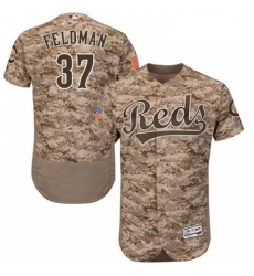 Mens Majestic Cincinnati Reds 37 Scott Feldman Camo Flexbase Authentic Collection MLB Jersey