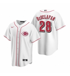 Mens Nike Cincinnati Reds 28 Anthony DeSclafani White Home Stitched Baseball Jerse