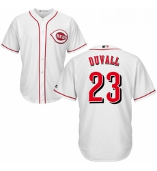 Youth Majestic Cincinnati Reds 23 Adam Duvall Authentic White Home Cool Base MLB Jersey