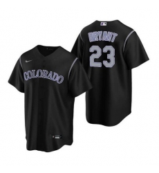 Men Colorado Rockies 23 Kris Bryant Black Stitched Baseball Jersey