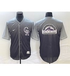 Men Colorado Rockies Grey Drrift Edition Team Big Logo Stitched Baseball Jersey