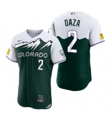 Men Nike Nike Colorado Rockies #2 Yonathan Daza City Connect Stitched Flex Base Baseball Jersey