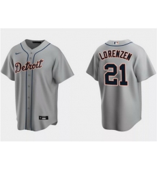 Men Detroit Tigers 21 Michael Lorenzen Grey Cool Base Stitched Jersey