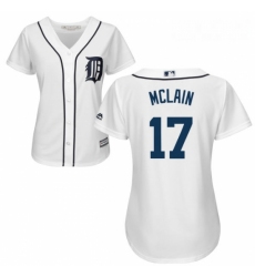 Womens Majestic Detroit Tigers 17 Denny McLain Replica White Home Cool Base MLB Jersey