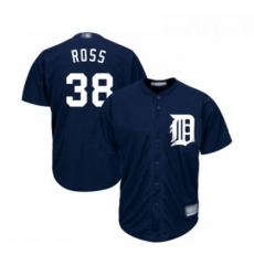 Youth Detroit Tigers 38 Tyson Ross Replica Navy Blue Alternate Cool Base Baseball Jersey 