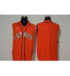 Astros Blank Orange Nike Cool Base Sleeveless Jersey