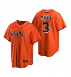 Men Houston Astros 3 Jeremy Pena Orange Cool Base Stitched Jersey