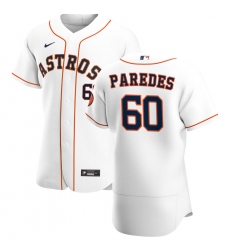 Men Houston Astros 60 Enoli Paredes Men Nike White Home 2020 Flex Base Player MLB Jersey