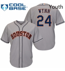 Youth Majestic Houston Astros 24 Jimmy Wynn Authentic Grey Road Cool Base MLB Jersey 