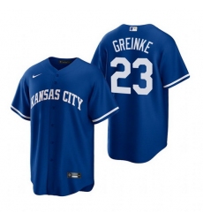 Men Kansas City Royals 23 Zack Greinke Royal Cool Base Stitched jersey