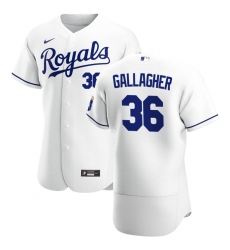 Men Kansas City Royals 36 Cam Gallagher Men Nike White Home 2020 Flex Base Player MLB Jersey