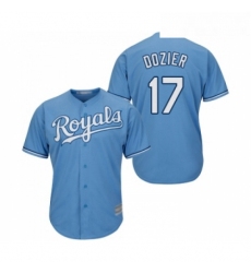 Youth Kansas City Royals 17 Hunter Dozier Replica Light Blue Alternate 1 Cool Base Baseball Jersey 