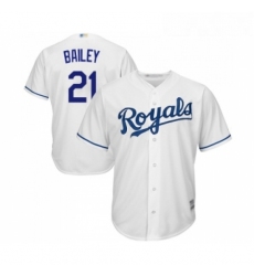 Youth Kansas City Royals 21 Homer Bailey Replica White Home Cool Base Baseball Jersey 