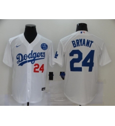 Dodgers 24 Kobe Bryant White 2020 Nike KB Cool Base Jersey