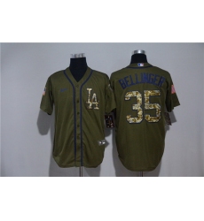 Dodgers 35 Cody Bellinger Olive 2020 Nike Cool Base Jersey