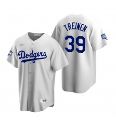 Men Brooklyn Los Angeles Dodgers 39 Blake Treinen White 2020 World Series Champions Cooperstown Collection Jersey