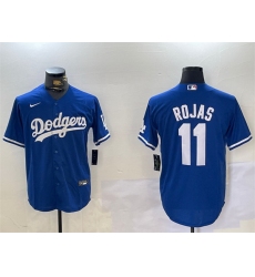 Men Los Angeles Dodgers 11 Miguel Rojas Royal Cool Base Stitched Baseball Jersey