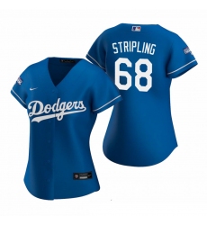 Women Los Angeles Dodgers 68 Ross Stripling Royal 2020 World Series Champions Replica Jersey