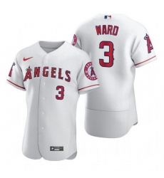 Men Los Angeles Angels 3 Waylor Ward White Flex Base Stitched Jerse