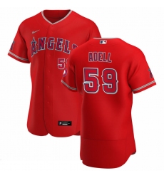 Men Los Angeles Angels 59 Jo Adell Men Nike Red Alternate 2020 Flex Base Player MLB Jersey