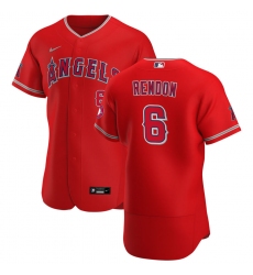 Men Los Angeles Angels 6 Anthony Rendon Men Nike Red Alternate 2020 Flex Base Player MLB Jersey