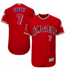 Mens Majestic Los Angeles Angels of Anaheim 7 Zack Cozart Red Alternate Flex Base Authentic Collection MLB Jersey