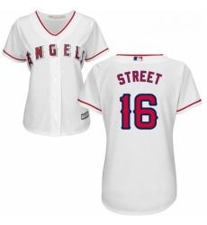 Womens Majestic Los Angeles Angels of Anaheim 16 Huston Street Replica White Home Cool Base MLB Jersey