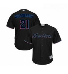 Youth Miami Marlins 21 Curtis Granderson Replica Black Alternate 2 Cool Base Baseball Jersey 