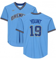 Men Robin Yount Milwaukee Brewers Light Blue Nike Light Blue Jersey