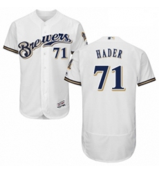 Mens Majestic Milwaukee Brewers 71 Josh Hader Navy Blue Alternate Flex Base Authentic Collection MLB Jersey