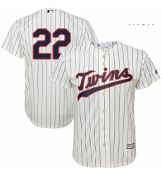 Mens Majestic Minnesota Twins 22 Miguel Sano Replica Cream Alternate Cool Base MLB Jersey