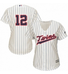 Womens Majestic Minnesota Twins 12 Jake Odorizzi Authentic Cream Alternate Cool Base MLB Jersey 